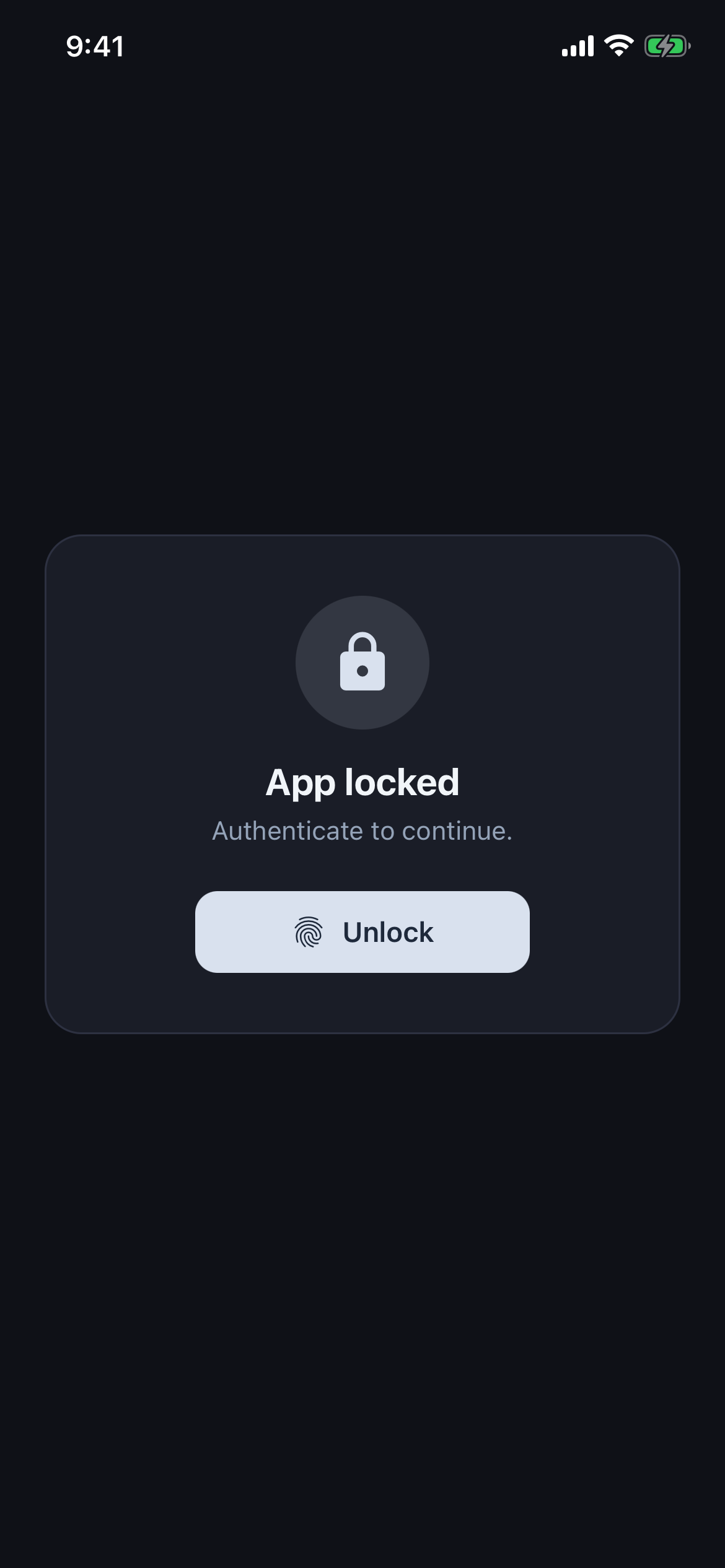 Modest screenshot — applock